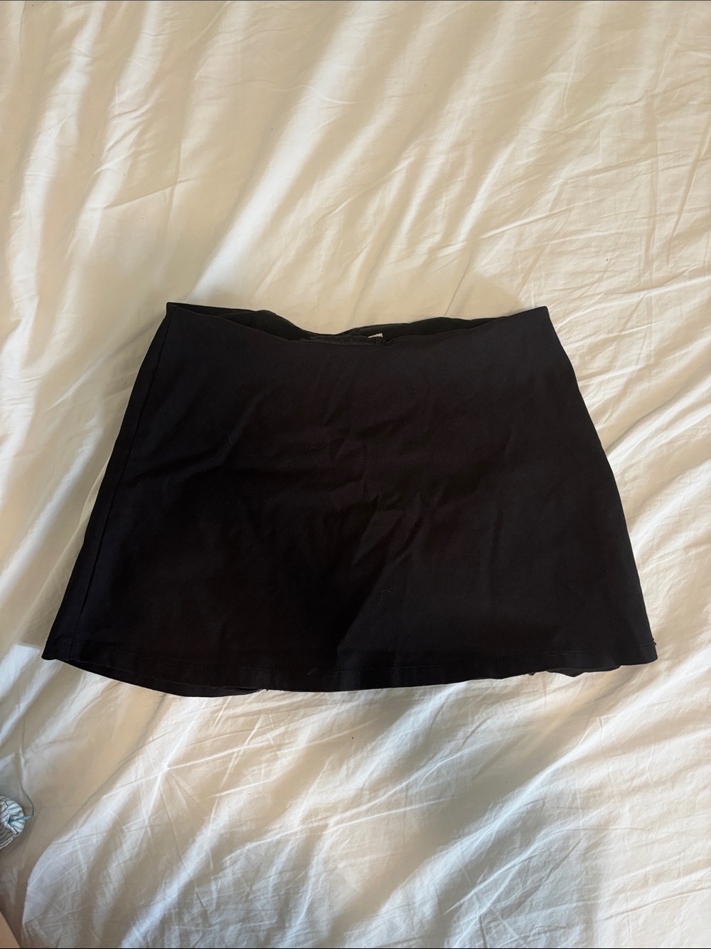 Garage Black Mini Skirt/Skort - Sleek A-Line